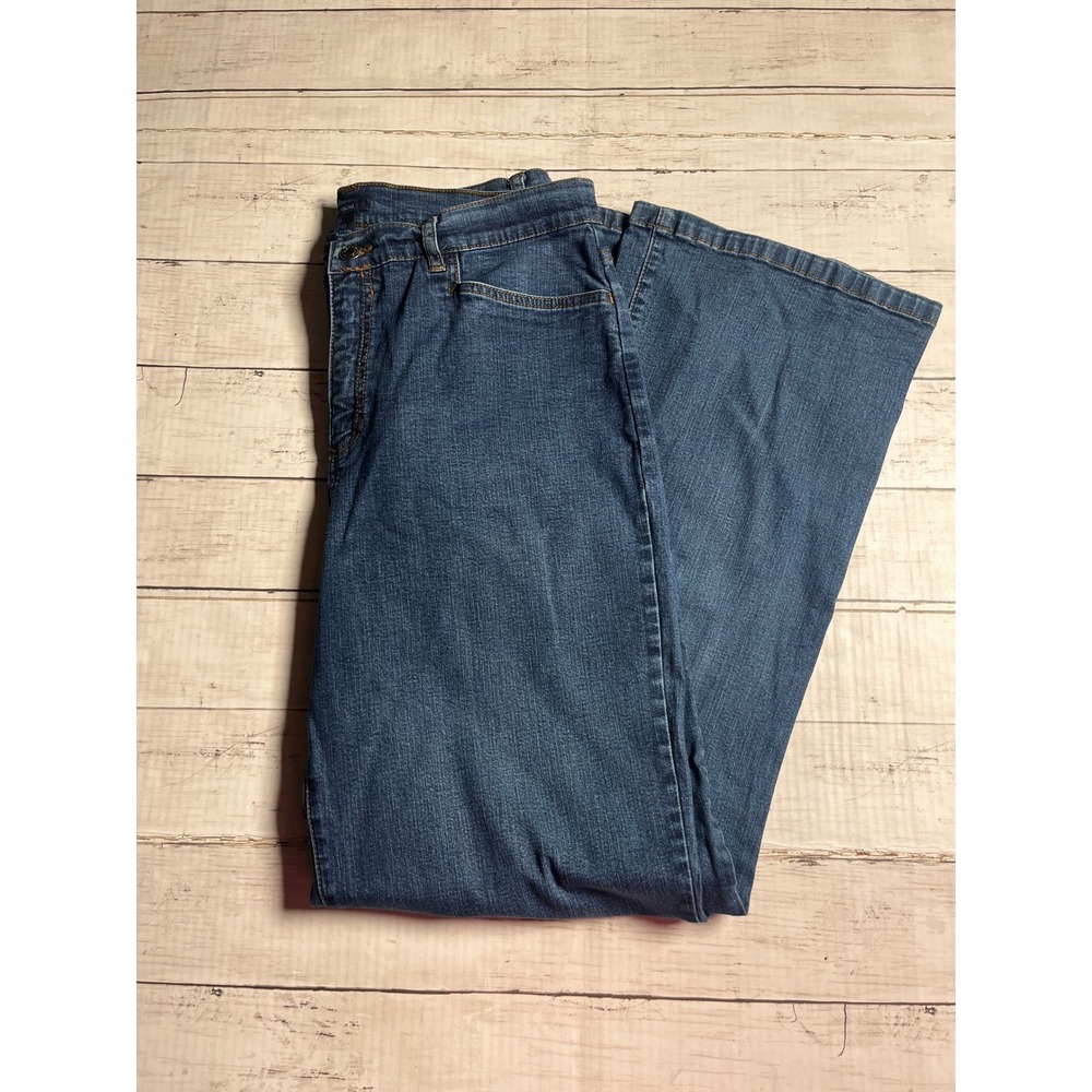 Westbound Womens High Rise Bootcut Jeans Medium Wash Wide Leg Denim Size 14 Long